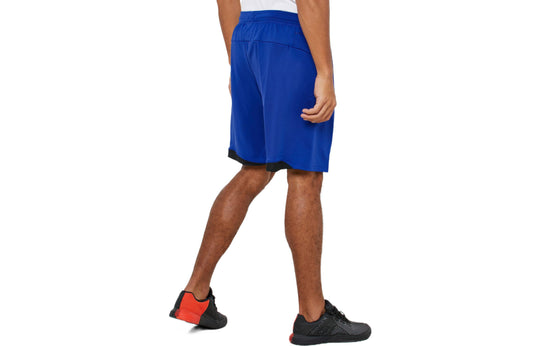 Men's adidas Solid Color Sports Logo Knit Shorts Blue DU1595