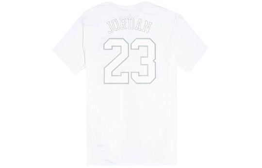 Men's Jordan x Paris Saint-Germain Crossover Jordan Basketball Sports Printing Round Neck Short Sleeve White T-Shirt AQ7292-100 T-shirts - KICKSCREW