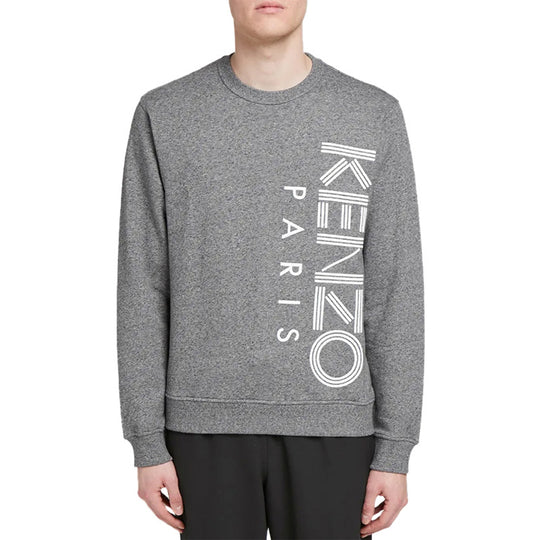 Men's KENZO Alphabet Logo Printing Round Neck Long Sleeves Pullover Gray F965SW1324MD-98