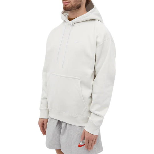 Nike Solo Swoosh Men's Fleece Hoodie 'White' CV0552-030