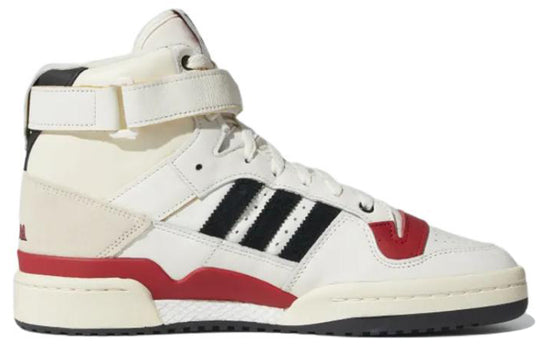 Men's Adidas White/Black Louisville Cardinals Forum Low Basketball Shoes