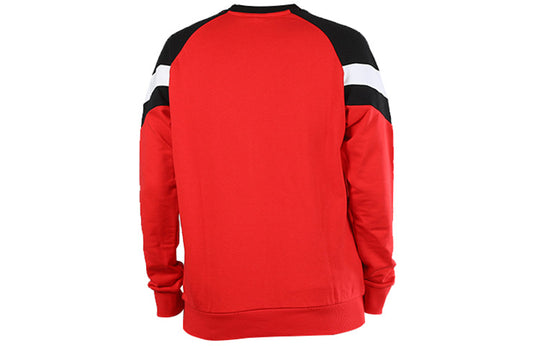 PUMA Sports Round Neck Knit Pullover Black Red 595953-11
