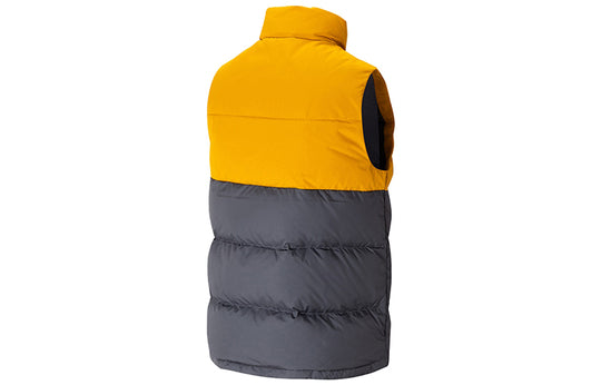 adidas Down Vest Outdoor protection against cold Stay Warm Stand Collar Sports Yellow Black Colorblock GE9996