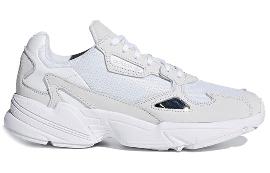 (WMNS) adidas Falcon 'Triple White' B28128 Chunky Sneakers/Shoes  -  KICKS CREW