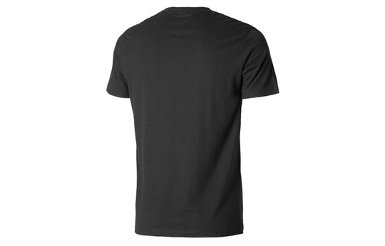 Men's PUMA Bronzing Printing Casual Sports Round Neck Short Sleeve Black 576437-51