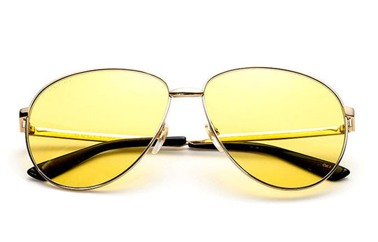 Gucci Unisex Aviator Sunglasses Gold/Black GG0138S-007
