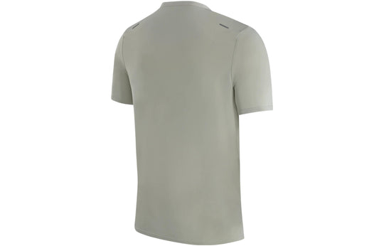 Men's Nike Dri-FIT Rise 365 Breathable Soft Solid Color Running Short Sleeve Light Bone T-Shirt CZ9185-072