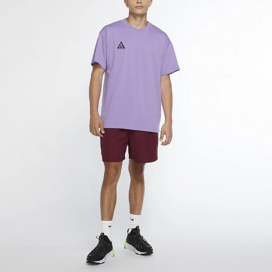 Nike ACG Small Logo Casual Short Sleeve Blue Purple / Black BQ7343-583