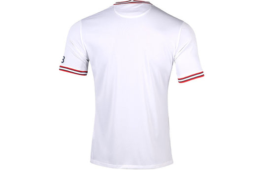 Men's Air Jordan Paris Saint-Germain Fan Edition 21-22 Season Sports Soccer/Football Short Sleeve 4 Away White Jersey DH7471-101