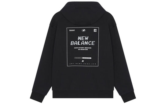 New Balance Logo Printing Sports Pullover Couple Style Black 5CC18043-BK