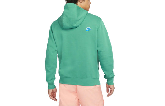 Nike Sportswear Sport Logo Embroidered Pullover Hoodie 'Green' DM8882-350