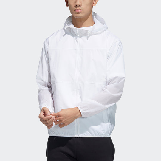 adidas Sports Windproof Woven Hooded Jacket White GP0980