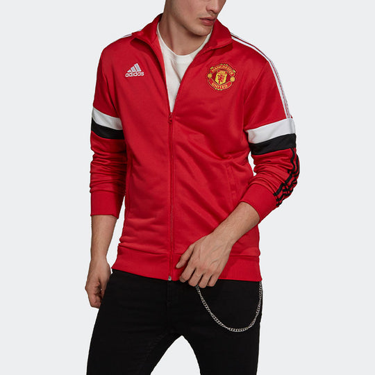 adidas MUFC 3S TRK TOP Soccer/Football Sports Jacket Red GR3887