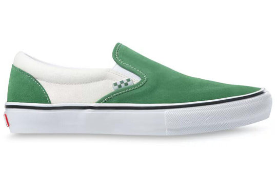 Vans slip-on Turn Fur Splicing Low Top Casual Canvas Skate Shoes Unisex Retro Green VN0A5FCA3JD