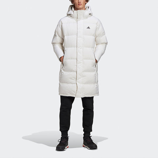 adidas Puffy Long Co Hooded Down Jacket Men's White GF0073