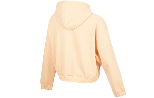 (WMNS) Air Jordan Casual Sports Knit Loose hoodie Short 'Yellow' DD6999-268