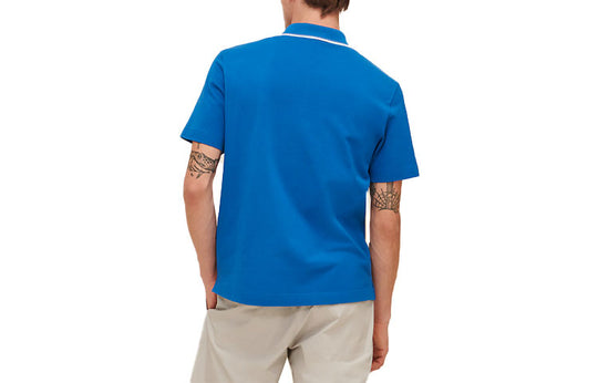 Men's HERMES SS21 Pocket Short Sleeve Polo Shirt Blue H157930HA1E