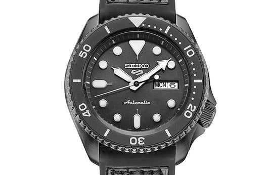 Men's SEIKO No. 5 Series Black waterproof Sports Mechanical Watch SRPD65K3