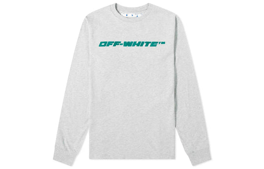 OFF-WHITE FW20 Hand Painted Logo Printing Pullover Men Grey OMAB001E20JER0070855 Hoodie - KICKSCREW