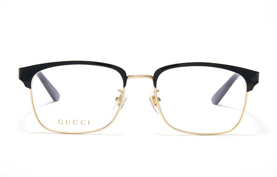 Men's Gucci Black Frame Capsule Series Metallic Optical Frame Blue Lens GG0934OA-002