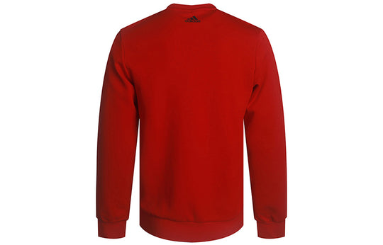 adidas Alphabet Logo Casual Cozy Knit Pullover Red GH4415