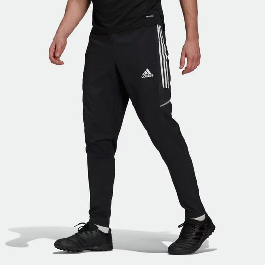 adidas Running Training Soccer/Football Sports Small Long Pants Black