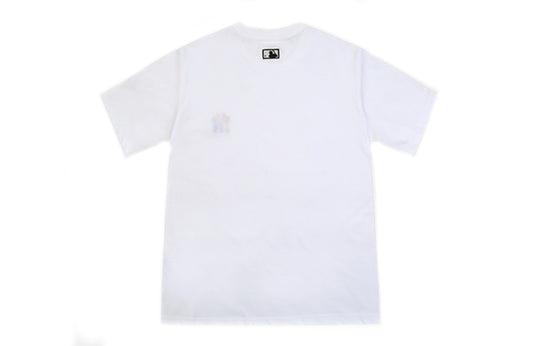 MLB NY Multi-Color Logo Short Sleeve Unisex White 31TSR1031-50W