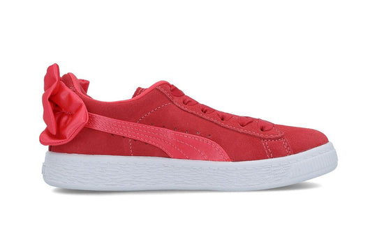 (PS) PUMA Suede Bow Ps Casual Shoes Red 367318-02