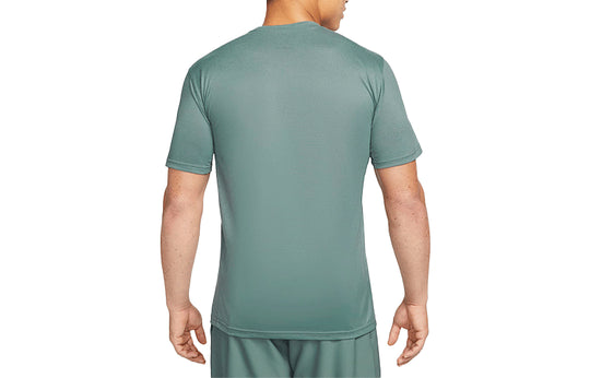 Nike SS22 Brand Logo Solid Color Round Neck Short Sleeve Green DM5671-084
