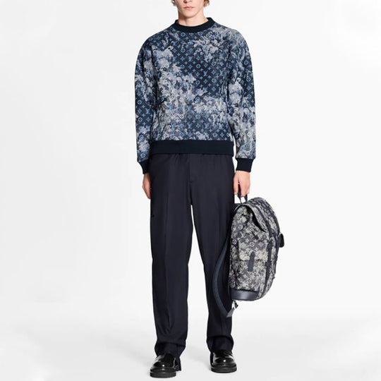 Louis Vuitton 2021 LV Monogram Pullover - Blue Sweaters, Clothing