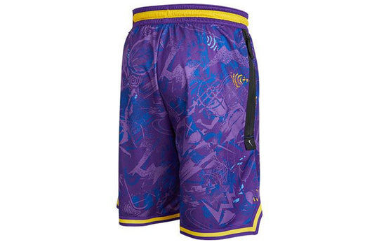 Men's Nike Lakers Sports Knit Purple Shorts DJ4036-504