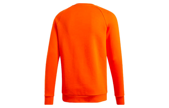 adidas originals Chest Logo Athleisure Casual Sports Round Neck Orange Yellow ED5947