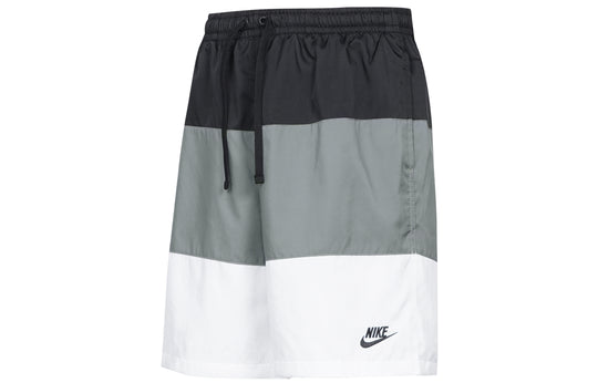 Men's Nike Contrast Color Stitching Small Label Woven Sports Shorts Black DQ2427-010