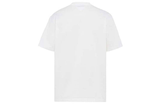 PRADA Printing Plain Weave Knit T-Shirt Unisex White UJN399-1WL2-F0009-S-162