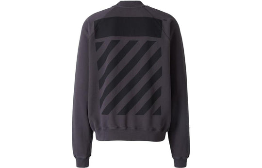 Men's Off-White SS22 Back Arrow Printing Pullover Autumn Gray OMBA056S22FLE0021010