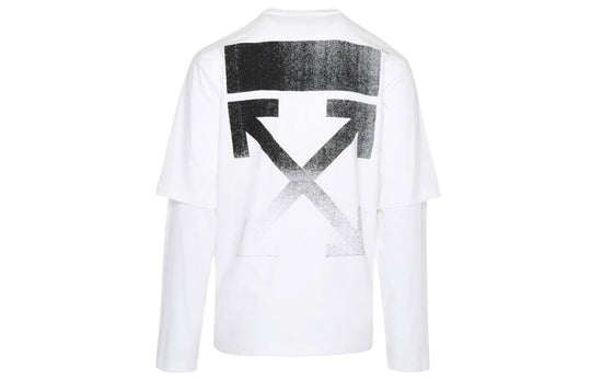 OFF-WHITE FW21 White Arrow Long Sleeves Ordinary Version Unisex White OMAB066F21JER004-0110