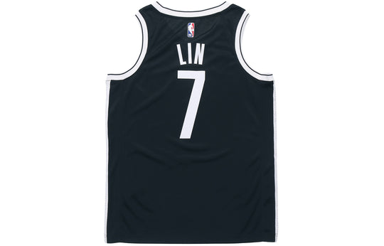 Nike Jeremy Lin Icon Edition Swingman Jersey 'No. 7' Black 864459-013
