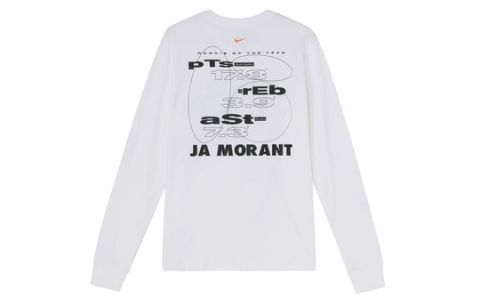Nike Morant Printing Casual Sports Long Sleeves White DN2500-100