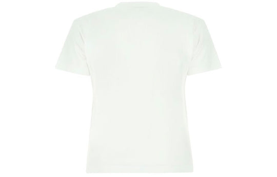 Balenciaga SS21 Logo Round-neck Short Sleeve White 612964TJV879040