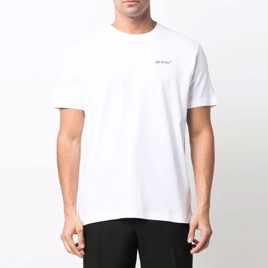 Off-White Caravaggio Arrow Pattern Short Sleeve White OMAA027C99JER0030110