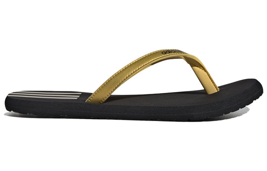 (WMNS) adidas Eezay Flip-Flops Slipper 'Black Gold' EG2036