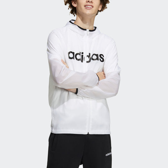 adidas neo M Ce Lw Wb Casual Sports Hooded Jacket White GP4869