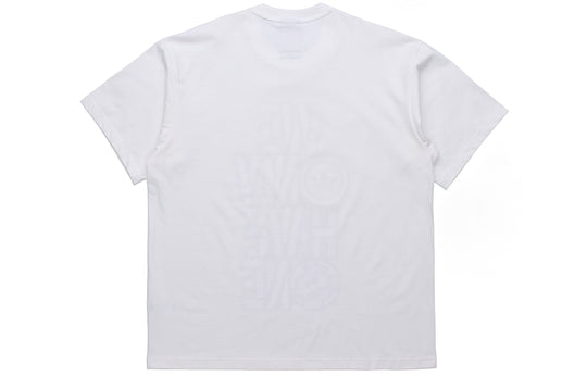 adidas originals Artist Tee Ss Earth Printing Sports Round Neck Short Sleeve White HA4693