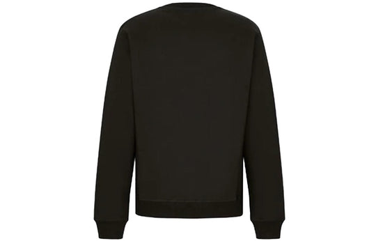 DIOR Christian Aior Atelier Logo Over-Sized Pullover Neck Sweater For Men Black 043J655A0531C-988