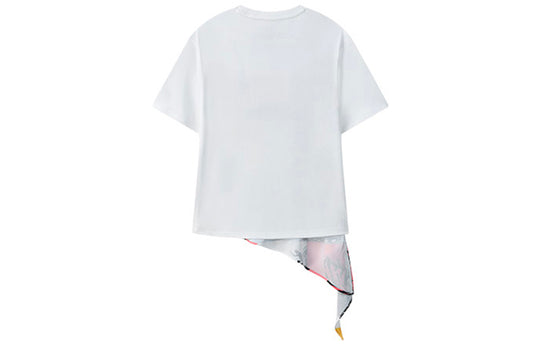 Women's FILA Printing Pattern Round Neck Short Sleeve T-shirt White F11W128114F-WT T-shirts - KICKSCREW