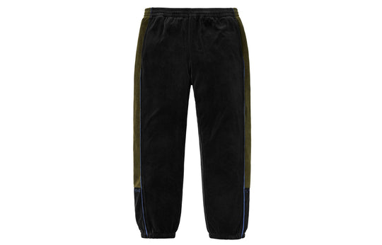 Supreme FW18 Velour Track Pant Black Velvet Long Pants Casual Pants SUP-FW18-247 Casual Pants - KICKSCREW