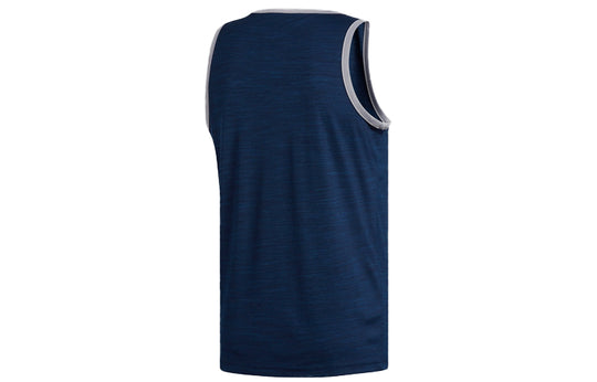 adidas Small Logo Basketball Sports Vest Dark Blue S11543
