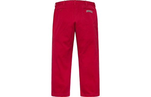 Supreme SS19 Arc Logo Chino Pant Red Casual Long Pants SUP-SS19-519 Casual Pants - KICKSCREW