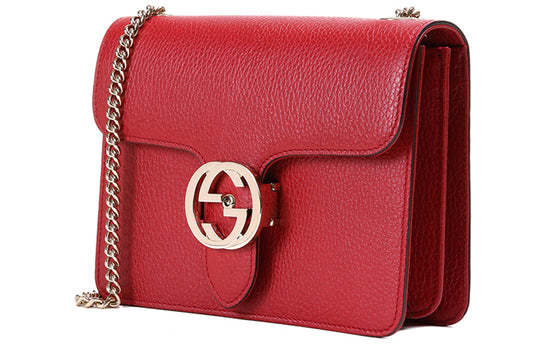 Gucci Red Leather Small Dollar Interlocking G Shoulder Bag Gucci | TLC