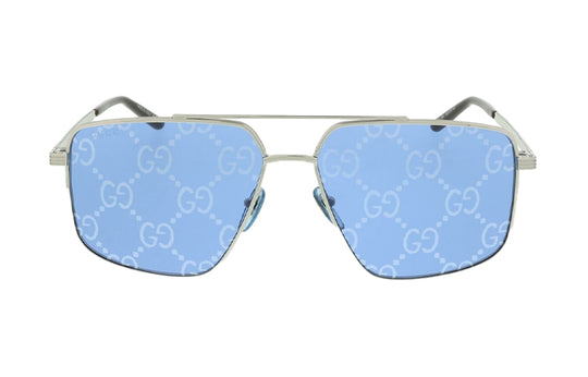 Men's Gucci Blue Aviator 60mm Sunglasses GG0941S-004